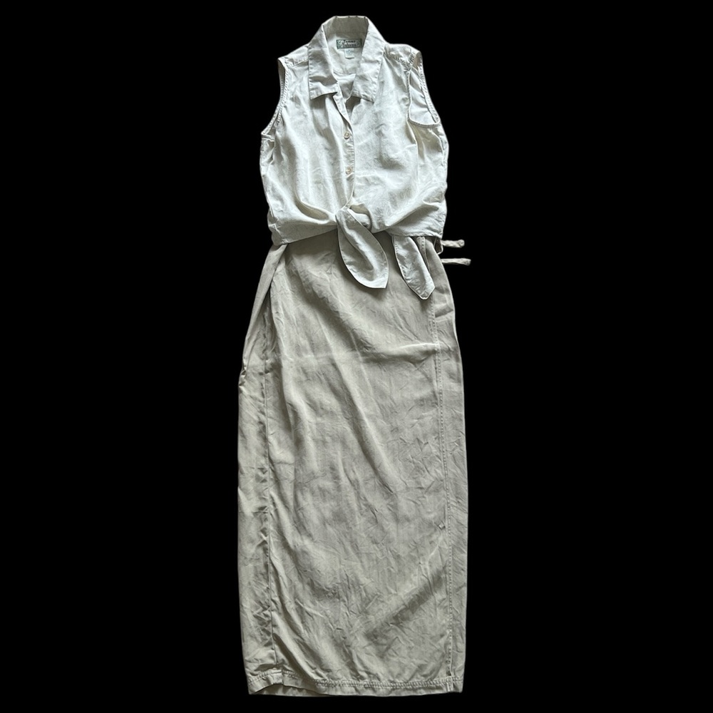 Tommy Bahama Pale Green 100% Silk Dress Separates Vintage size Small